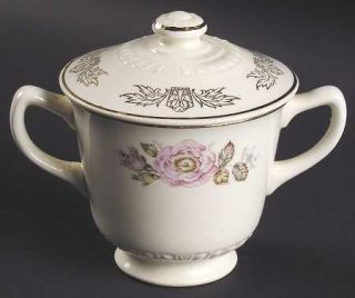 Homer Laughlin  Queen Esther Sugar Bowl & Lid, Fine China Dinnerware   Liberty,C