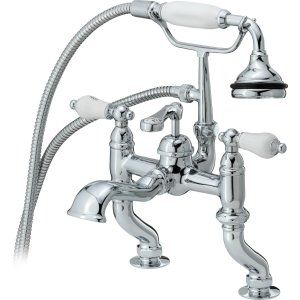 Cheviot 6012 CH Universal Rim Mount Bathtub Filler With Hand Shower