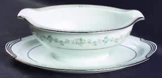 Noritake Norwood Gravy Boat with Attached Underplate, Fine China Dinnerware   Bl