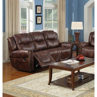 Witiker Bonded Leather Brown Dual Reclining Sofa (BrownSeating Comfort MediumSeating dimensions 20 inches high x 65 inches wide x 22 inches deepOverall dimensions 40 inches high x 87 inches wide x 33 inches deepAssembly Require YesAvoid placing your f