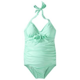 Womens Maternity Halter One Piece Swimsuit   Mint Green XXL