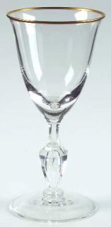 Tiffin Franciscan Mansfield Wine Glass   Stem #17640         Gold Trim