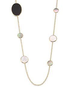 IPPOLITA Black Onyx, Mother of Pearl, Black Shell and 18K Yellow Gold Necklace  