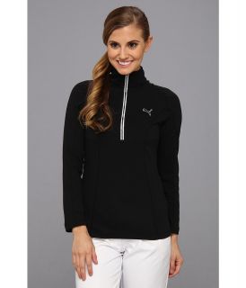 PUMA Golf Long Sleeve 1/4 Zip Top Womens Long Sleeve Pullover (Black)