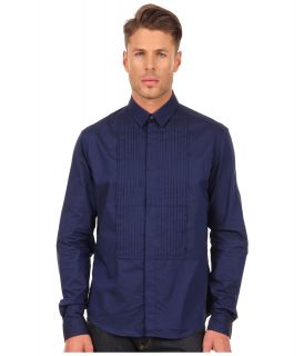 McQ Tux Shirt Mens Long Sleeve Button Up (Blue)