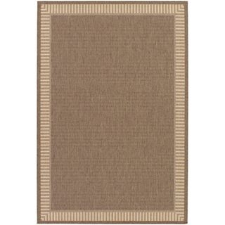 Recife Wicker Stitch Cocoa/ Natural Runner Rug (23 X 119) (CocoaSecondary colors NaturalPattern BorderTip We recommend the use of a non skid pad to keep the rug in place on smooth surfaces.All rug sizes are approximate. Due to the difference of monitor