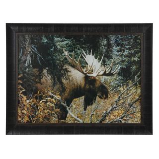 Crestview Collection Moose in The Woods Wall Art   50.5W x 38.5H in. Multicolor