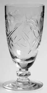 Tiffin Franciscan Propinquity Juice Glass   Stem #17361, Clear/Gray Cut
