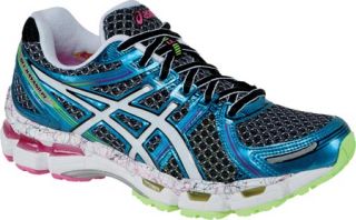 Womens ASICS GEL Kayano® 19   Black/White/Flash Pink Running Shoes
