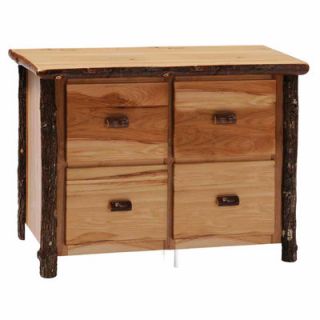 Fireside Lodge Hickory 4 Drawer File Cabinet 871 Finish Traditional