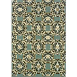 Blue/ Ivory Outdoor Area Rug (710 X 10)
