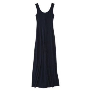 Merona Womens Knit Maxi Tank Dress   Black/Blue Chevron   XL(15 17)