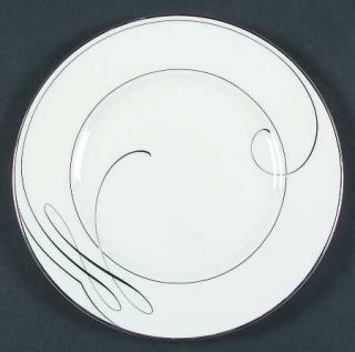 Waterford China Ballet Ribbon (Platinum) Accent Luncheon Plate, Fine China Dinne