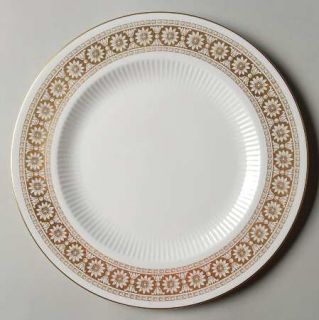 Wedgwood Marguerite Dinner Plate, Fine China Dinnerware   White Flowers,Scrolls