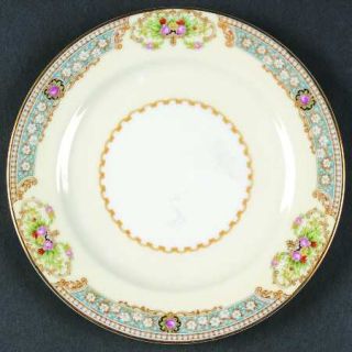 Noritake Ardmore Bread & Butter Plate, Fine China Dinnerware   Light Blue W/Whit