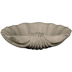 Andreas Bowl (Sandstone finishMaterials Painted MGO Style Andreas BowlIndoor or outdoorDimensions 7 inches high x 25 inches wide x 19 inches deepWeight 19.36 pounds )