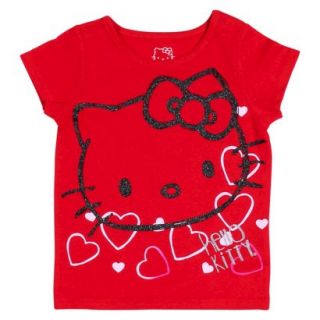Hello Kitty Infant Toddler Girls Tee   Really Red 3T