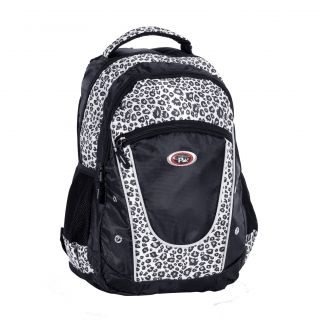 Cal Pak Citadel 17 inch Backpack With Laptop Compartment (Black/ grey leopardPockets Side Pocket And Top Carry Handle, Front Accessory Zippered PocketClosure Self Repairing Excel ZippersThree Packing CompartmentsHigh density Foam Back CushionHandles Ad