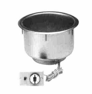 Piper Products Drop In Hot Food Well Unit w/ 11 qt Round Pan Capacity, Drain, Stainless, 208/1V