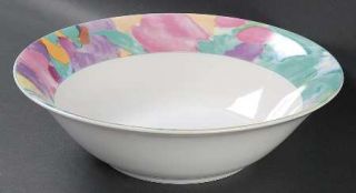 Signature Images 9 Round Vegetable Bowl, Fine China Dinnerware   Multicolor Bor