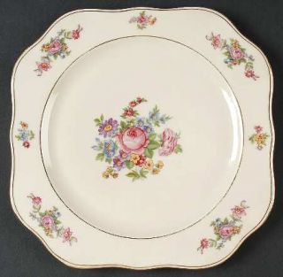 Baronet Bohemian Rose Square Luncheon Plate, Fine China Dinnerware   One Center