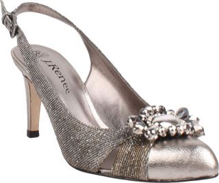 Womens J. Renee Melody DG   Pewter Dance Fabric/Metallic Ornamented Shoes