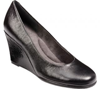 Womens Aerosoles Plum Tree   Black Leather Ornamented Shoes