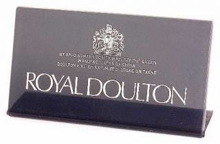 Royal Doulton Advertising Signs Sign 1 Plastic, Fine China Dinnerware   Advertis