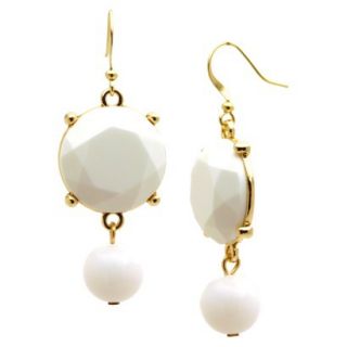 Drop Earrings   Gold/White