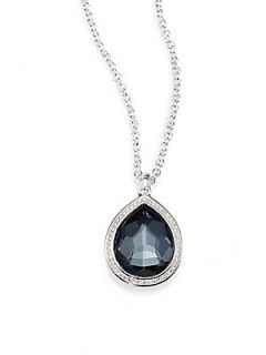 IPPOLITA Diamond, Gemstone and Sterling Silver Teardrop Necklace   Silver
