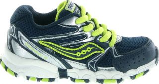 Infant/Toddler Boys Saucony Cohesion 6 LTT   Navy/Lime/Silver Sneakers