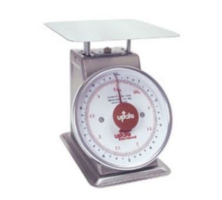 Update International 8 Fixed Dial Scale   40 lb Capacity, 2 oz Graduations, Stainless