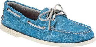 Mens Sperry Top Sider A/O 2 Eye Washed   Light Blue Full Grain Leather Sailing