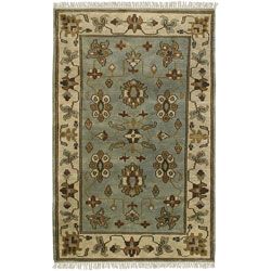 Hand knotted Light Blue Southwestern Park Ave New Zealand Wool Rug (8 X 11) (GreenPattern OrientalMeasures 0.625 inch thickTip We recommend the use of a non skid pad to keep the rug in place on smooth surfaces.All rug sizes are approximate. Due to the d