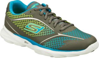Womens Skechers GOrun Pace Ombre   Gray/Blue Casual Shoes