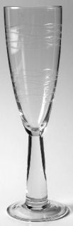 Block Crystal Ocean Champagne Glass   Clear,Gray Cut Horizontal Waves,No Trim
