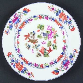 Puiforcat China Kiang She (White Background) Salad Plate, Fine China Dinnerware