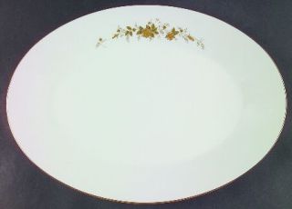 Noritake Ninon 16 Oval Serving Platter, Fine China Dinnerware   Gold Roses, Gol