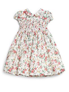Ralph Lauren Toddlers & Little Girls Smocked Floral Dress   Cream Floral