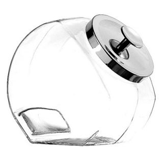 Anchor Penny Candy Glass Jar With Lid, 1gal, Clear, Metal Lid