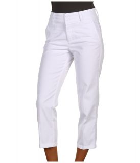 NYDJ Izzie Cuffed Crop Colored Denim Womens Jeans (White)