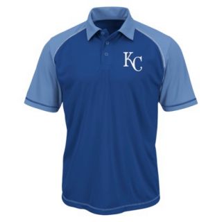 MLB Mens Kansas City Royals Synthetic Polo T Shirt   Blue (XXL)