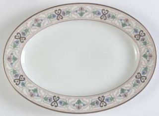 Gorham Empress Multicolor 14 Oval Serving Platter, Fine China Dinnerware   Mast
