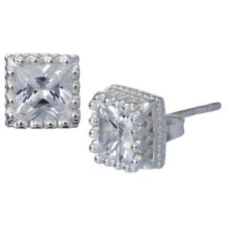 Stud Earrings with Crystals   Clear