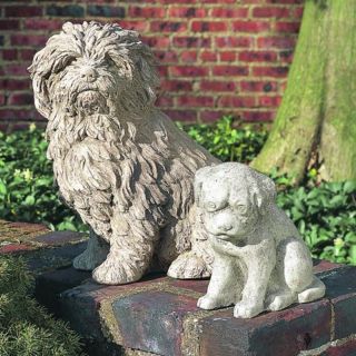 Campania International Fluffy Dog Garden Statue   A 226 GS