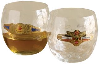 Cigar Band Roly poly Glass Set