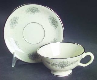 Lenox China Beacon Hill (Older) Footed Cup & Saucer Set, Fine China Dinnerware  