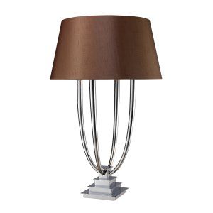 Dimond Lighting DMD D1804 Harris 4 Light Table Lamp with Chocolate Faux Silk Sha
