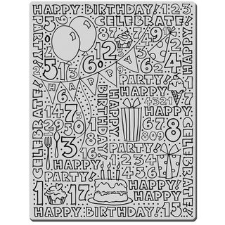Stampendous Cling Rubber Stamp birthday Block