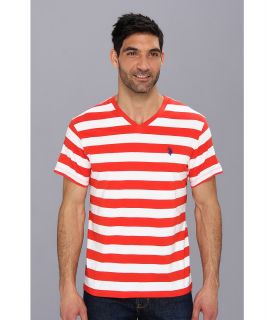 U.S. Polo Assn Medium Stripe V Neck T Shirt Mens T Shirt (Multi)